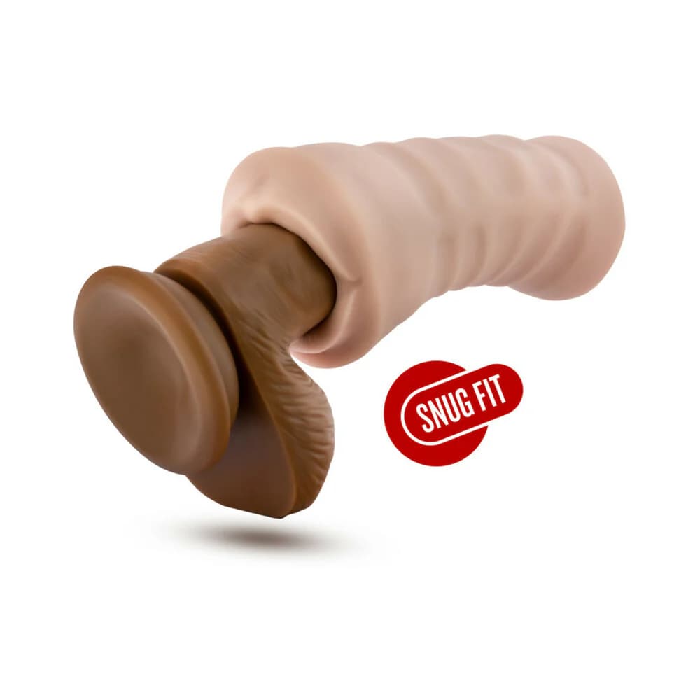 M for Men Angie Oral Stroker with Bullet Vibrator Beige thumbnail