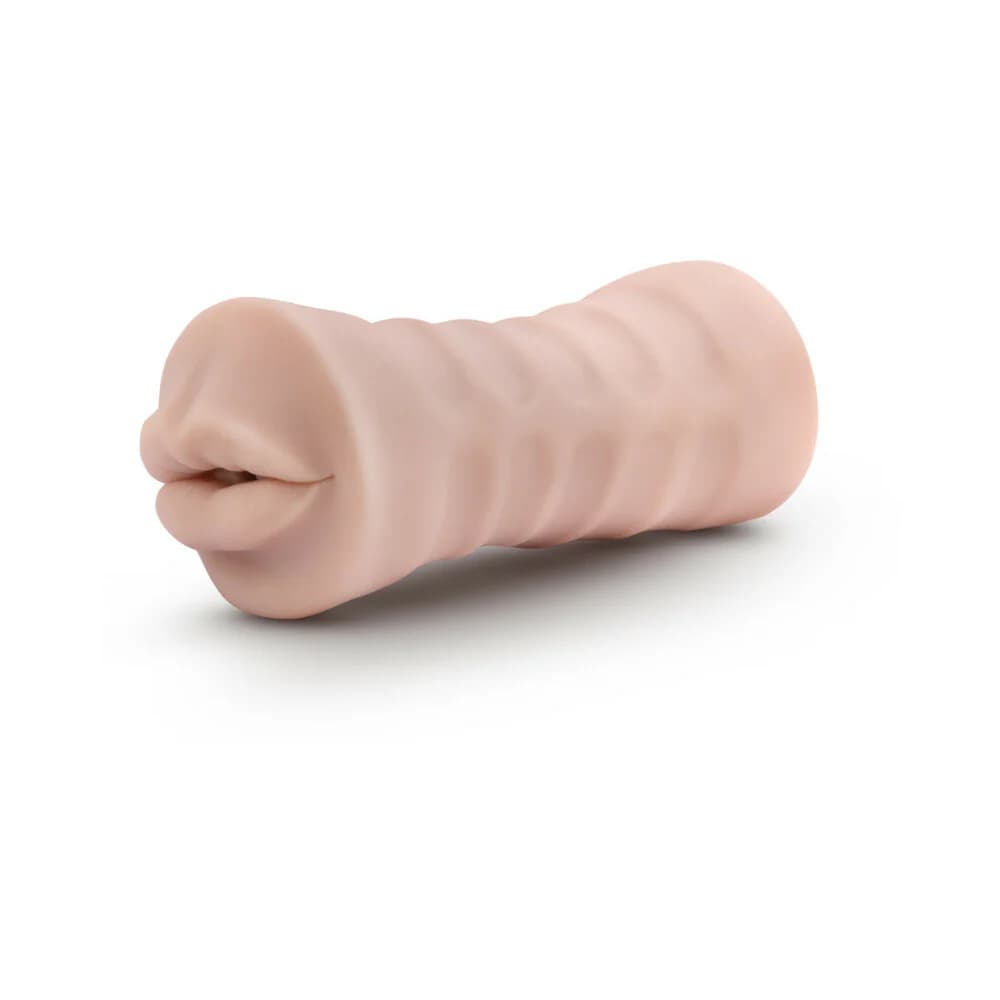 M for Men Skye Oral Stroker with Bullet Vibrator Beige thumbnail