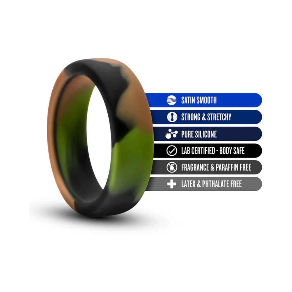 Performance Silicone Camo Cock Ring Green Camouflage thumbnail