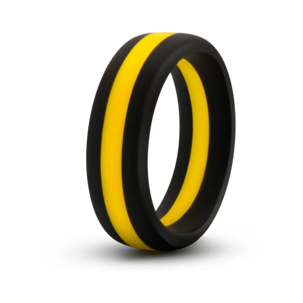 Performance Silicone Go Pro Cock Ring Black/Gold/Black thumbnail