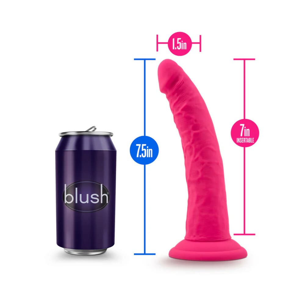 Ruse Jimmy Realistic 7.5 in. Silicone Dildo Hot Pink thumbnail