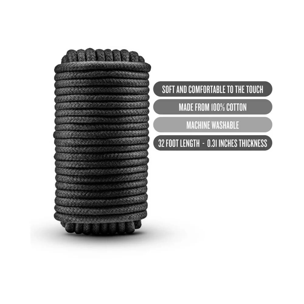 Temptasia Bondage Rope 32 ft. / 10 m Black thumbnail