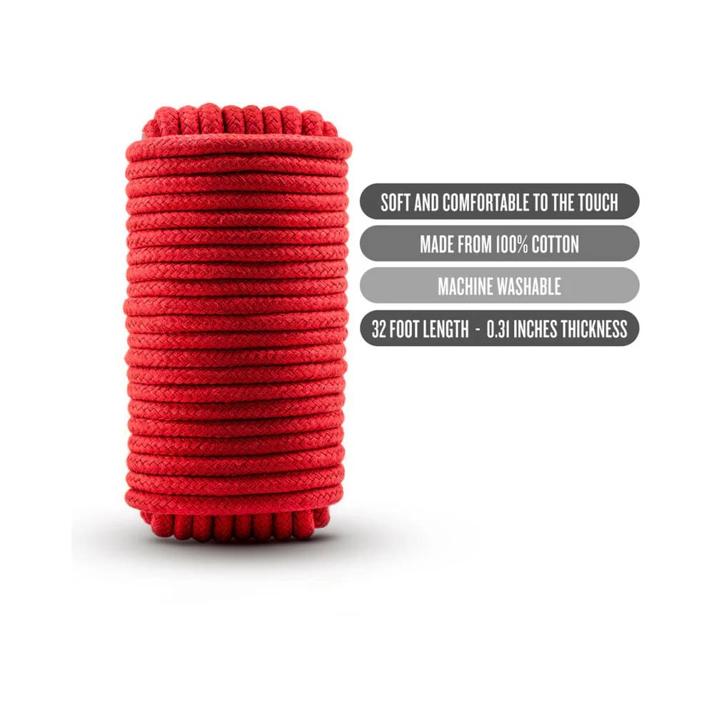 Temptasia Bondage Rope 32 ft. / 10 m Red thumbnail
