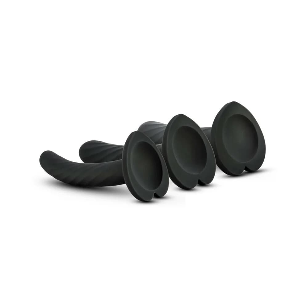 Temptasia Twist Kit 3-Piece Silicone Dildo Set Black thumbnail