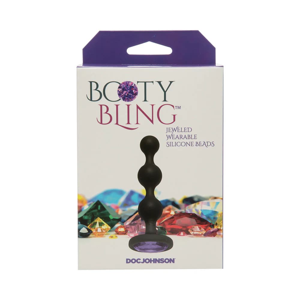 Booty Bling Jeweled Wearable Silicone Beads Purple thumbnail