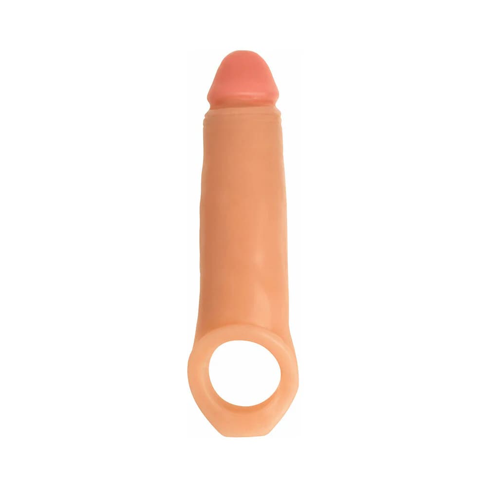 Curve Toys Jock 2 in. Enhancer with Ball Strap Extension Sheath Beige thumbnail