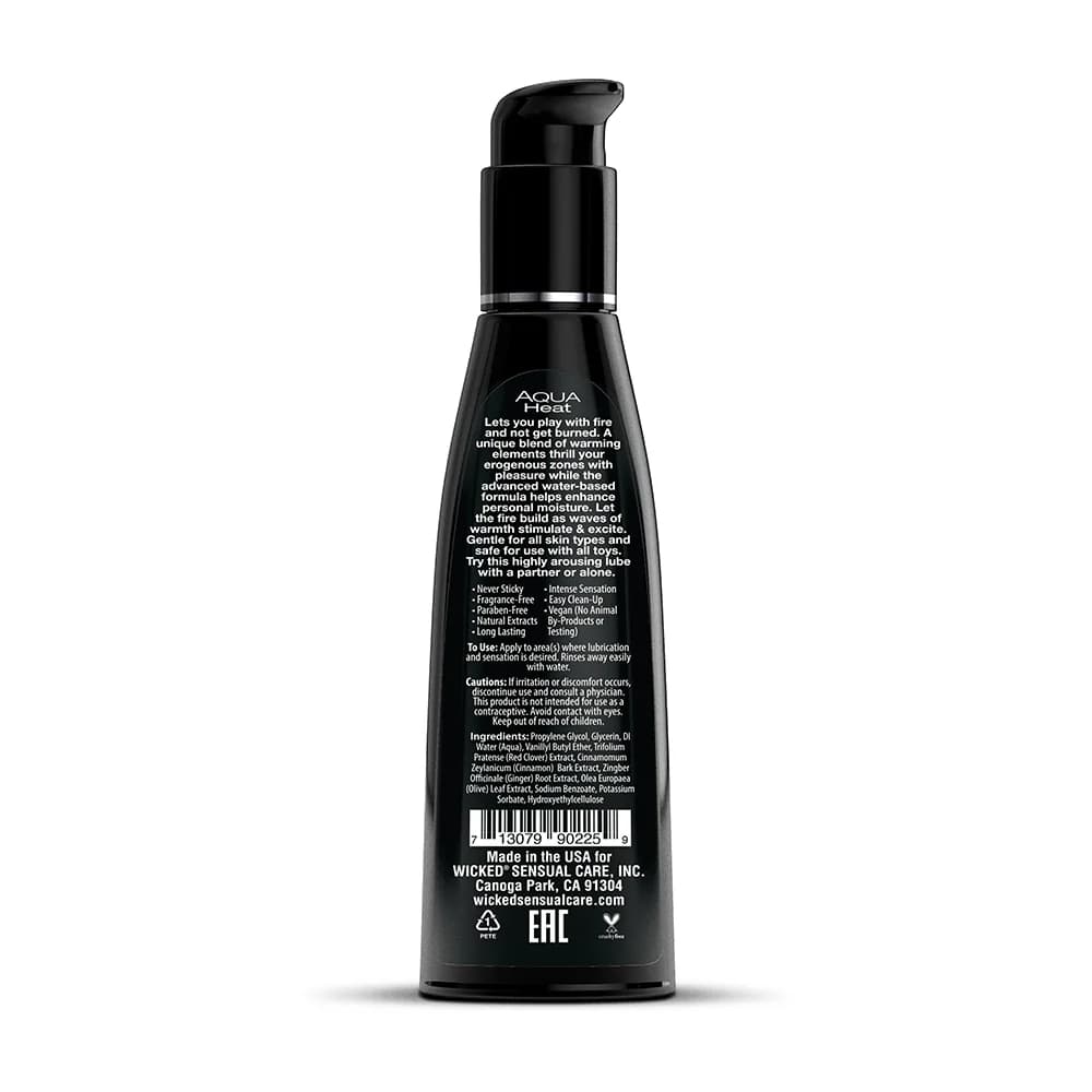 Wicked Aqua Heat Water-Based Warming Lubricant 4 oz. thumbnail