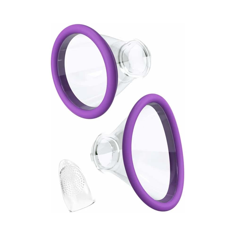 Fantasy For Her Her Ultimate Pleasure Dual-Ended Vibrator With Licking Suction Purple thumbnail 5
