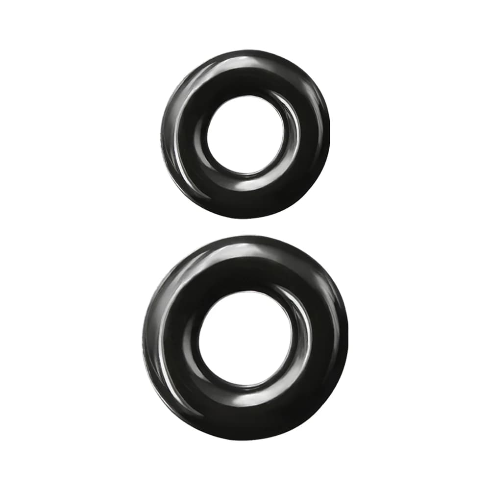 Renegade Double Stack Cock Rings 2-Pack Black thumbnail
