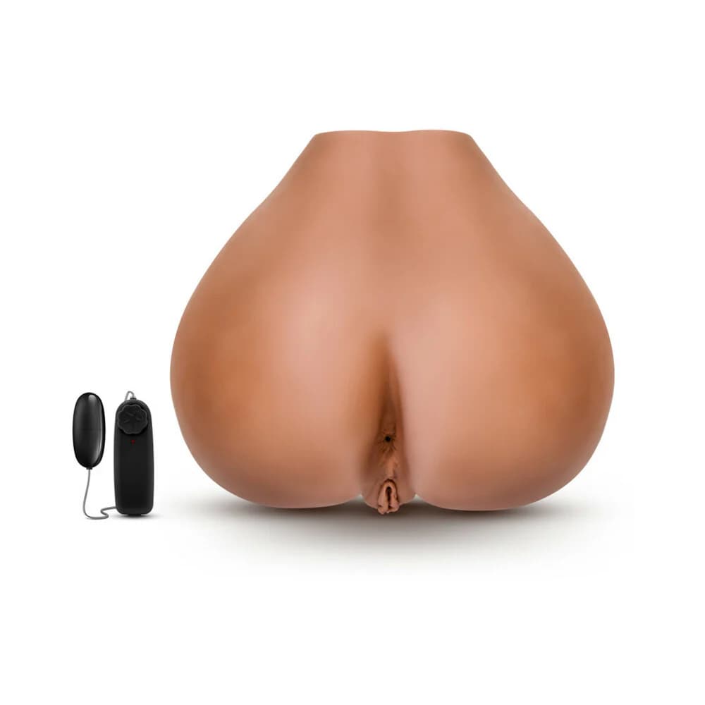 X5 Men Rita Dual Entry Masturbator with Remote-Controlled Bullet Vibrator Tan thumbnail