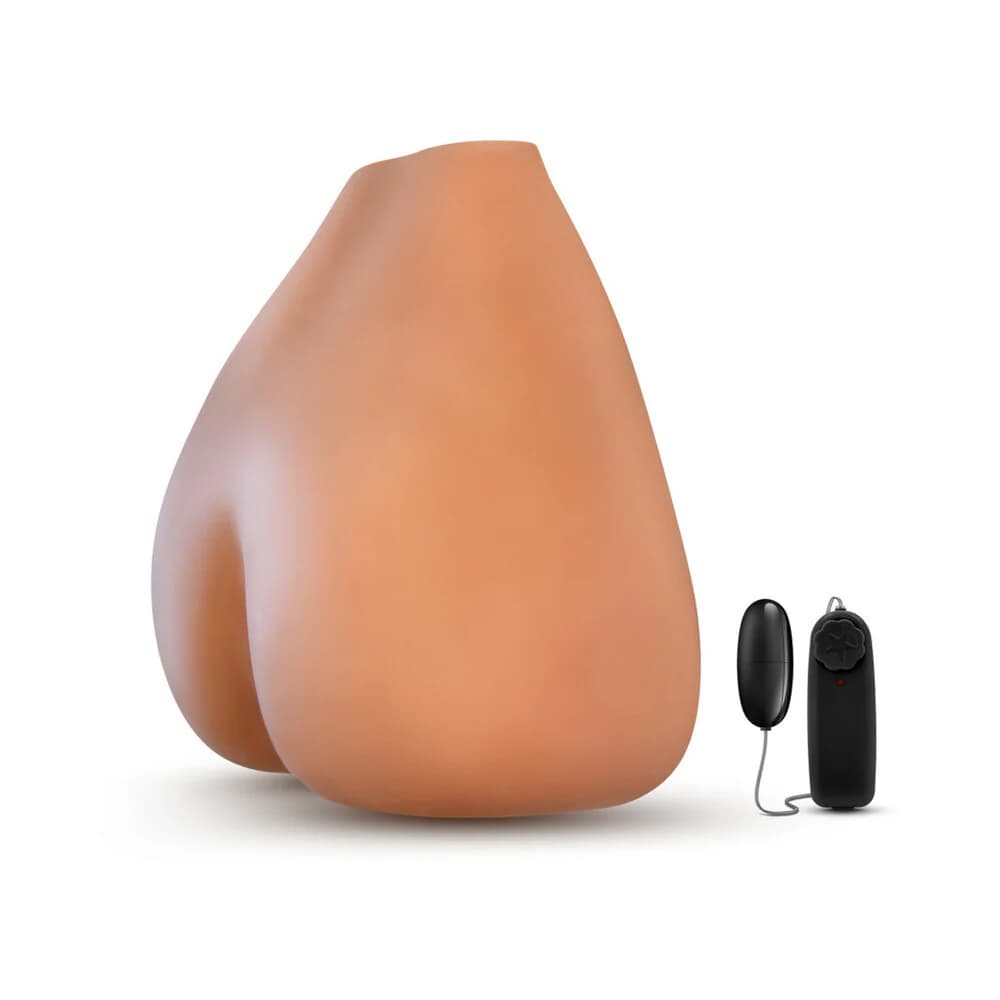 X5 Men Rita Dual Entry Masturbator with Remote-Controlled Bullet Vibrator Tan thumbnail