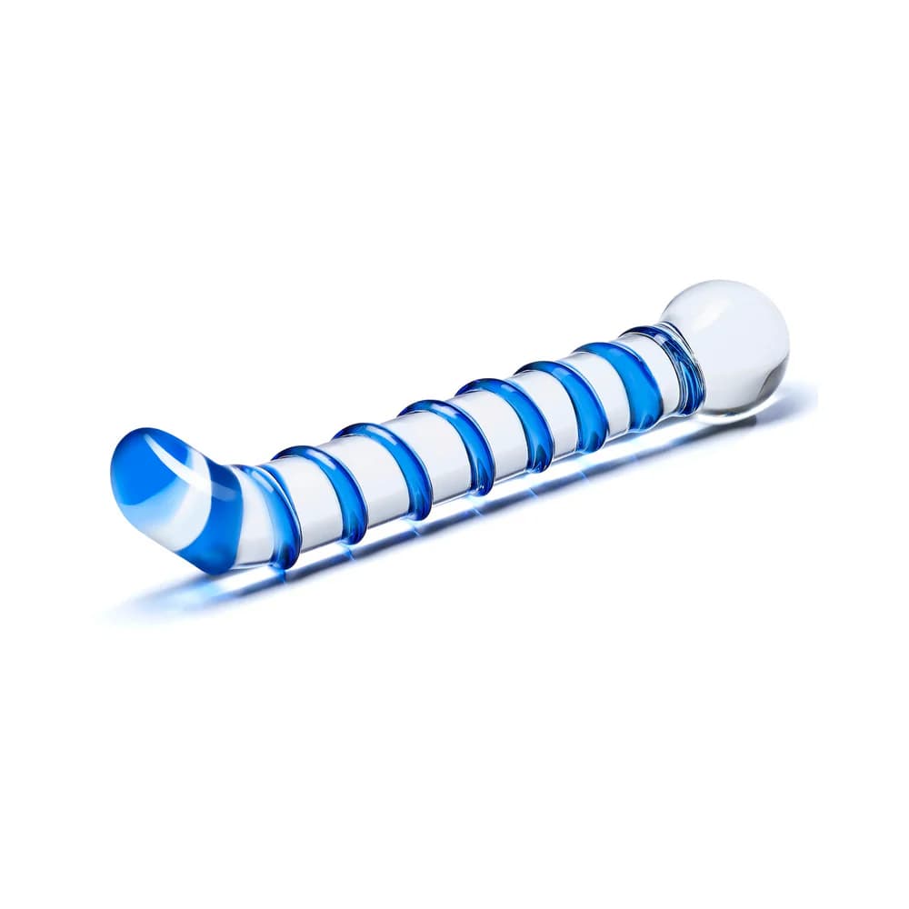 Glas Mr. Swirly 6.5 in. G-Spot Glass Dildo thumbnail