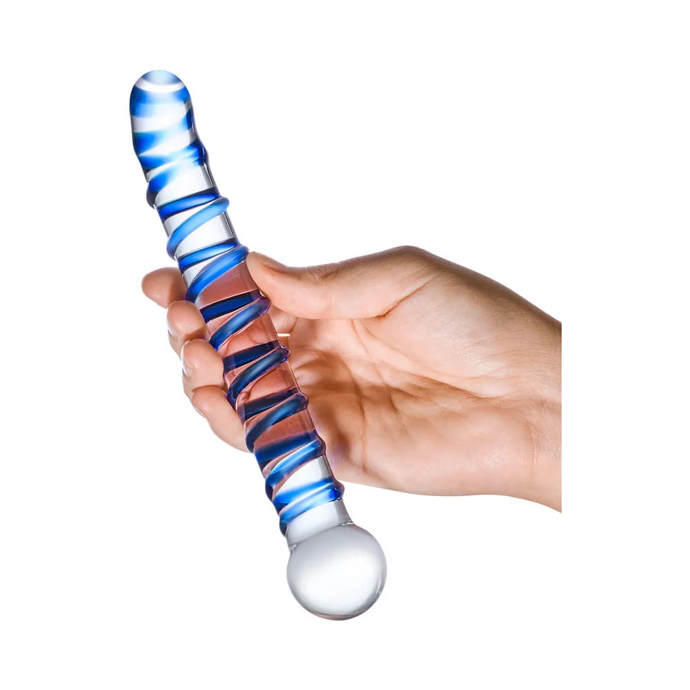Glas Mr. Swirly 6.5 in. G-Spot Glass Dildo thumbnail