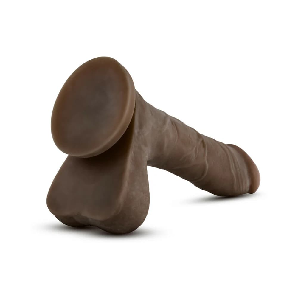 Au Naturel Mister Perfect 8.5 in. Posable Dual Density Dildo with Balls Brown thumbnail