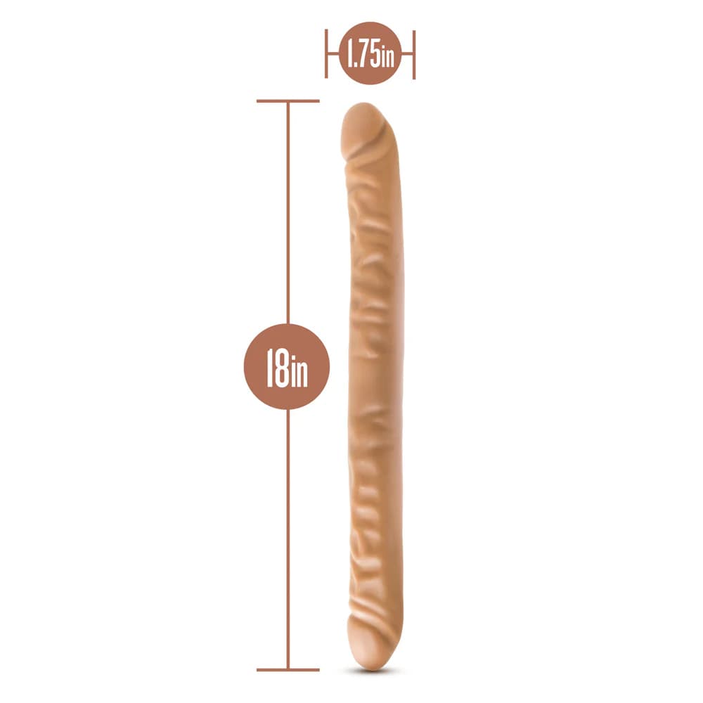 Dr. Skin 18 in. Double Dildo Tan thumbnail