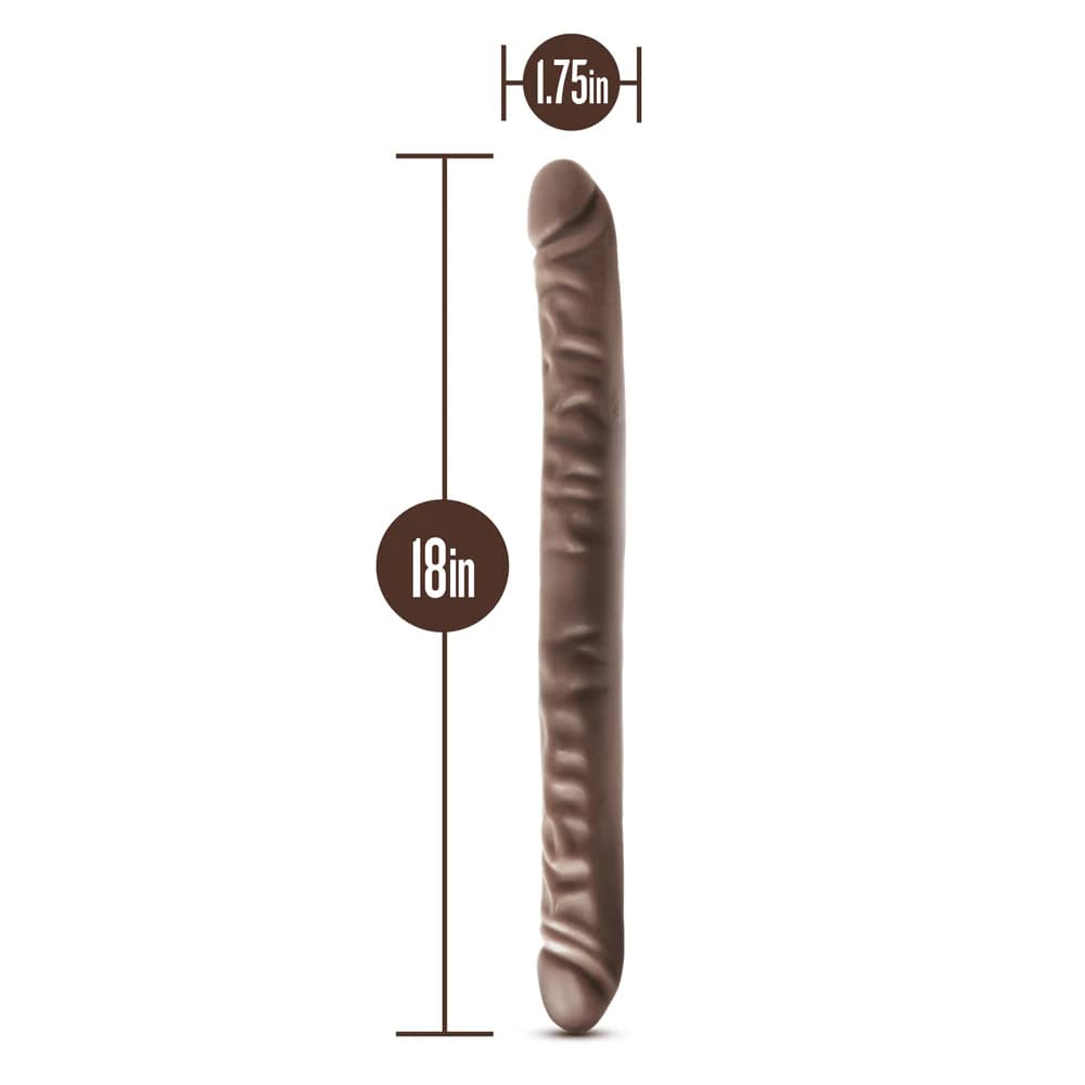 Dr. Skin 18 in. Double Dildo Brown thumbnail