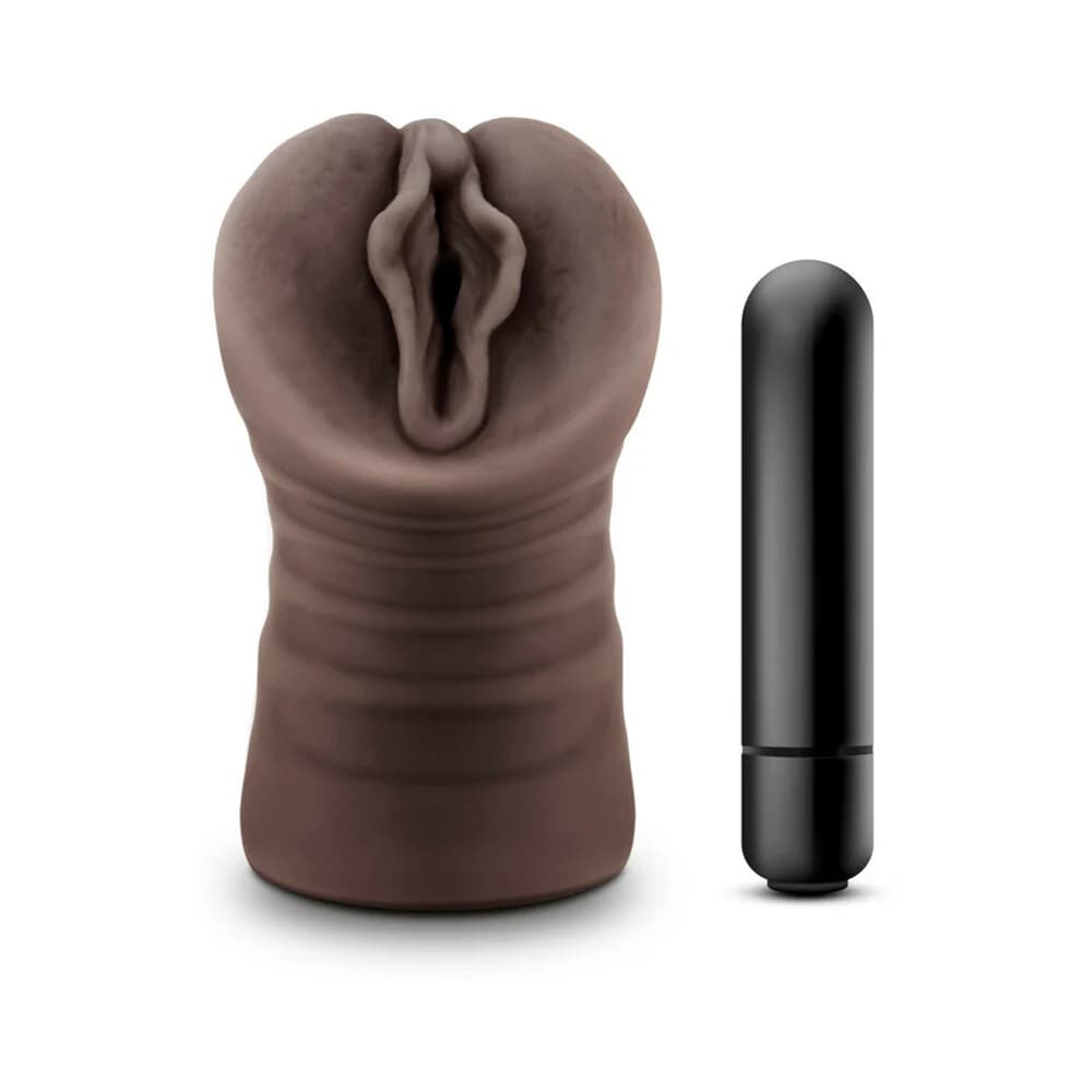 Hot Chocolate Alexis Vagina Stroker with Bullet Vibrator Brown thumbnail