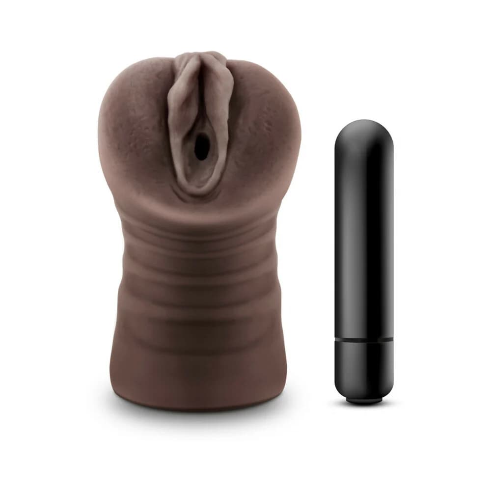 Hot Chocolate Brianna Vagina Stroker with Bullet Vibrator Brown thumbnail