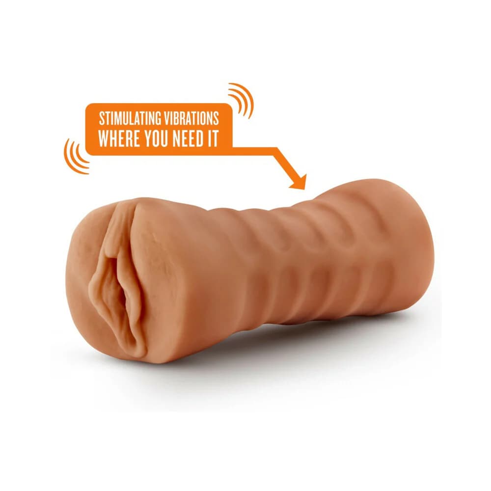 M for Men Sofia Vagina Stroker with Bullet Vibrator Tan thumbnail