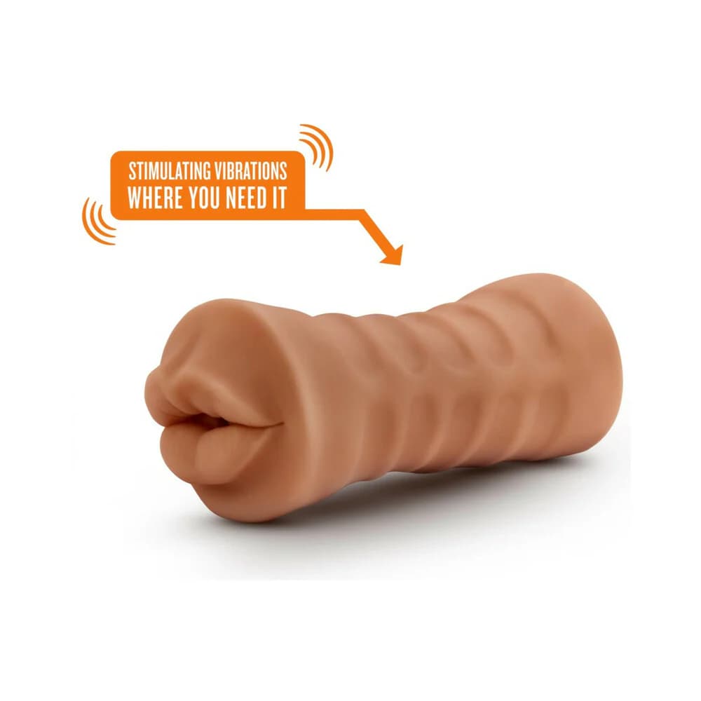 M for Men Isabella Oral Stroker with Bullet Vibrator Tan thumbnail
