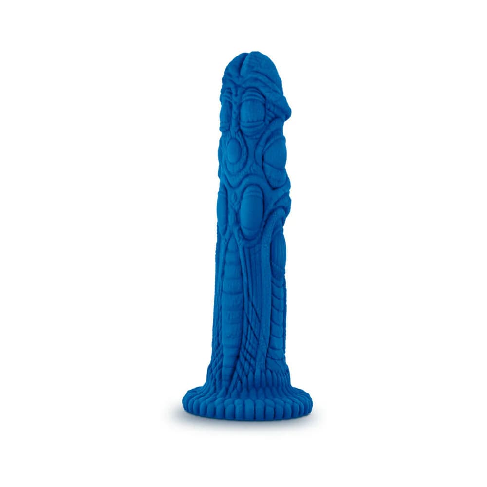 The Realm Draken 7.5 in. Silicone Lock On Fantasy Dildo Blue thumbnail