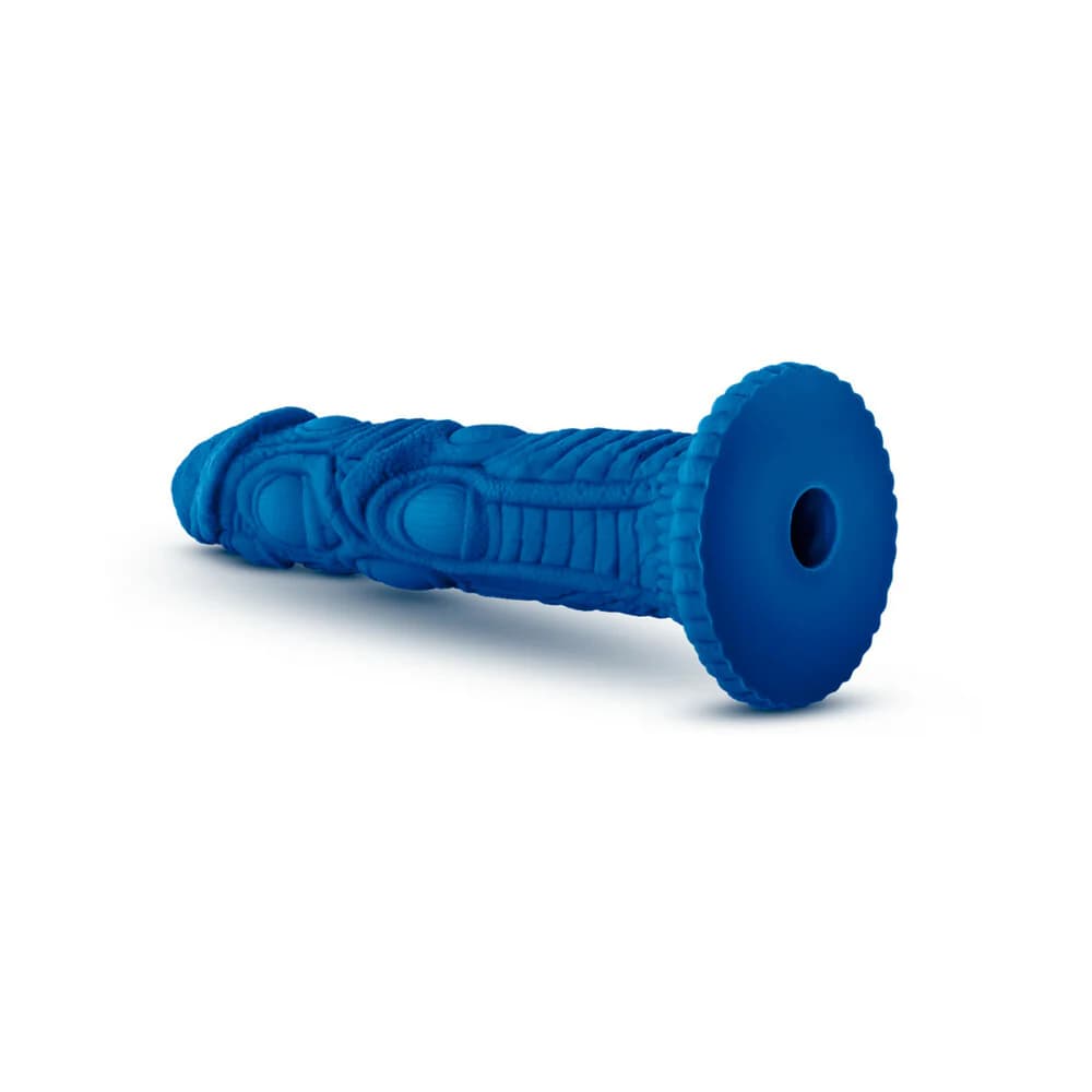 The Realm Draken 7.5 in. Silicone Lock On Fantasy Dildo Blue thumbnail