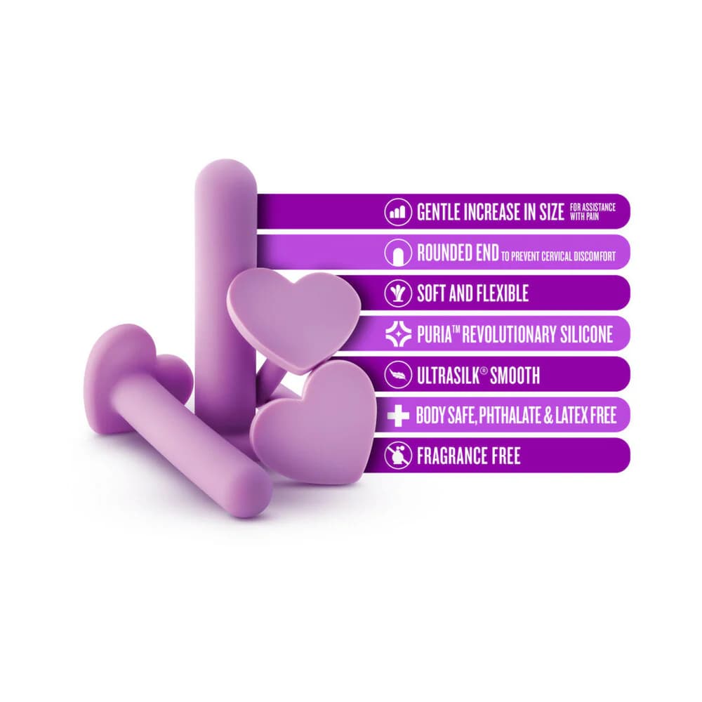Wellness 4-Piece Silicone Dilator Kit Purple thumbnail