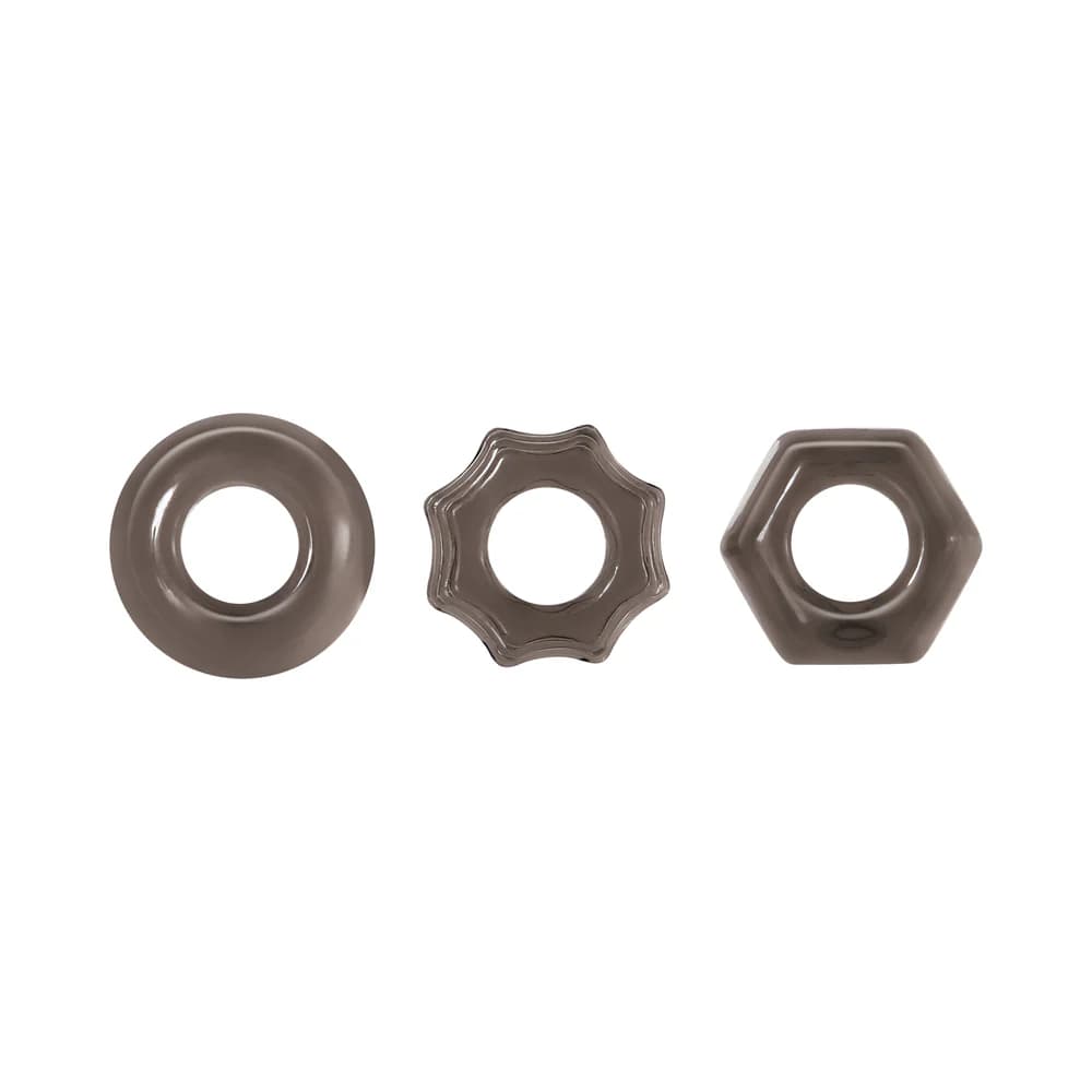 Zero Tolerance Triple Thick 3-Piece Cockring Set Smoke thumbnail