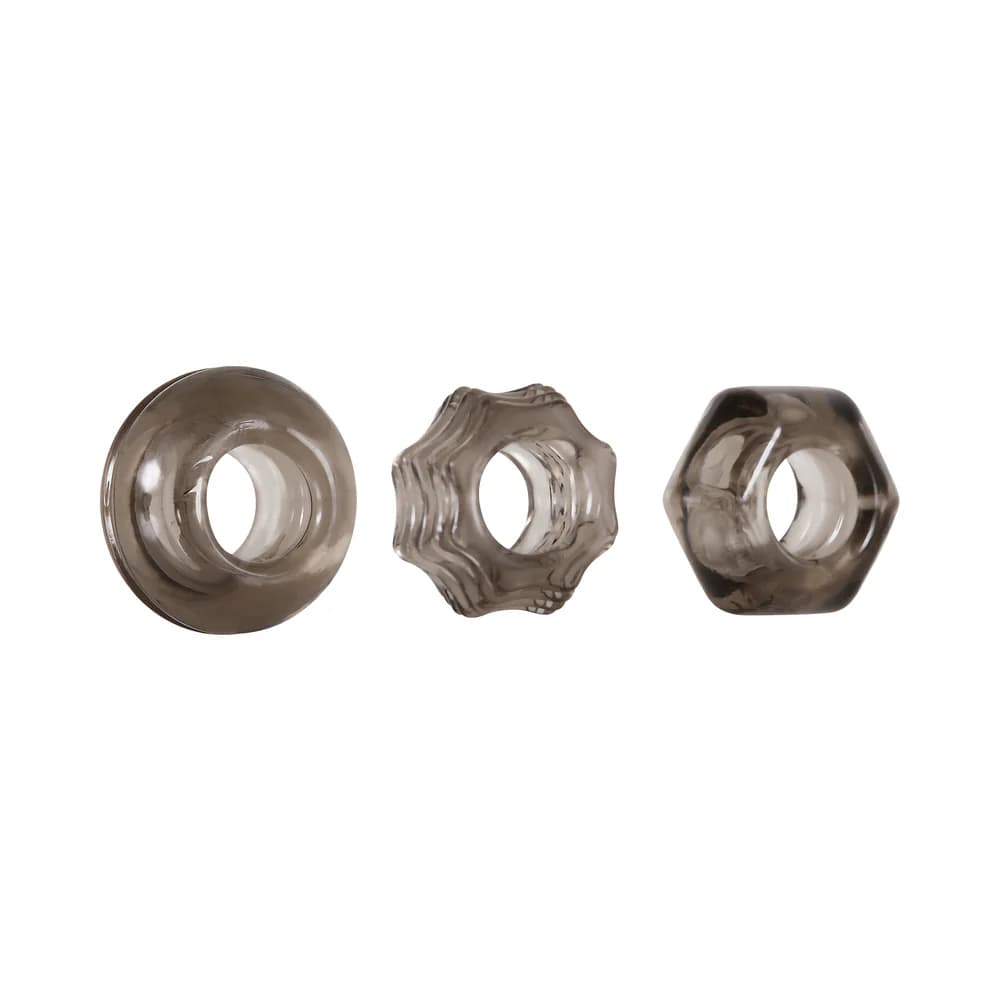 Zero Tolerance Triple Thick 3-Piece Cockring Set Smoke thumbnail