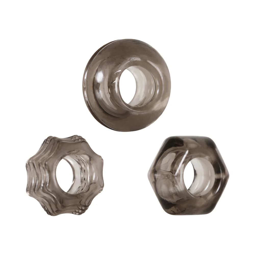 Zero Tolerance Triple Thick 3-Piece Cockring Set Smoke thumbnail