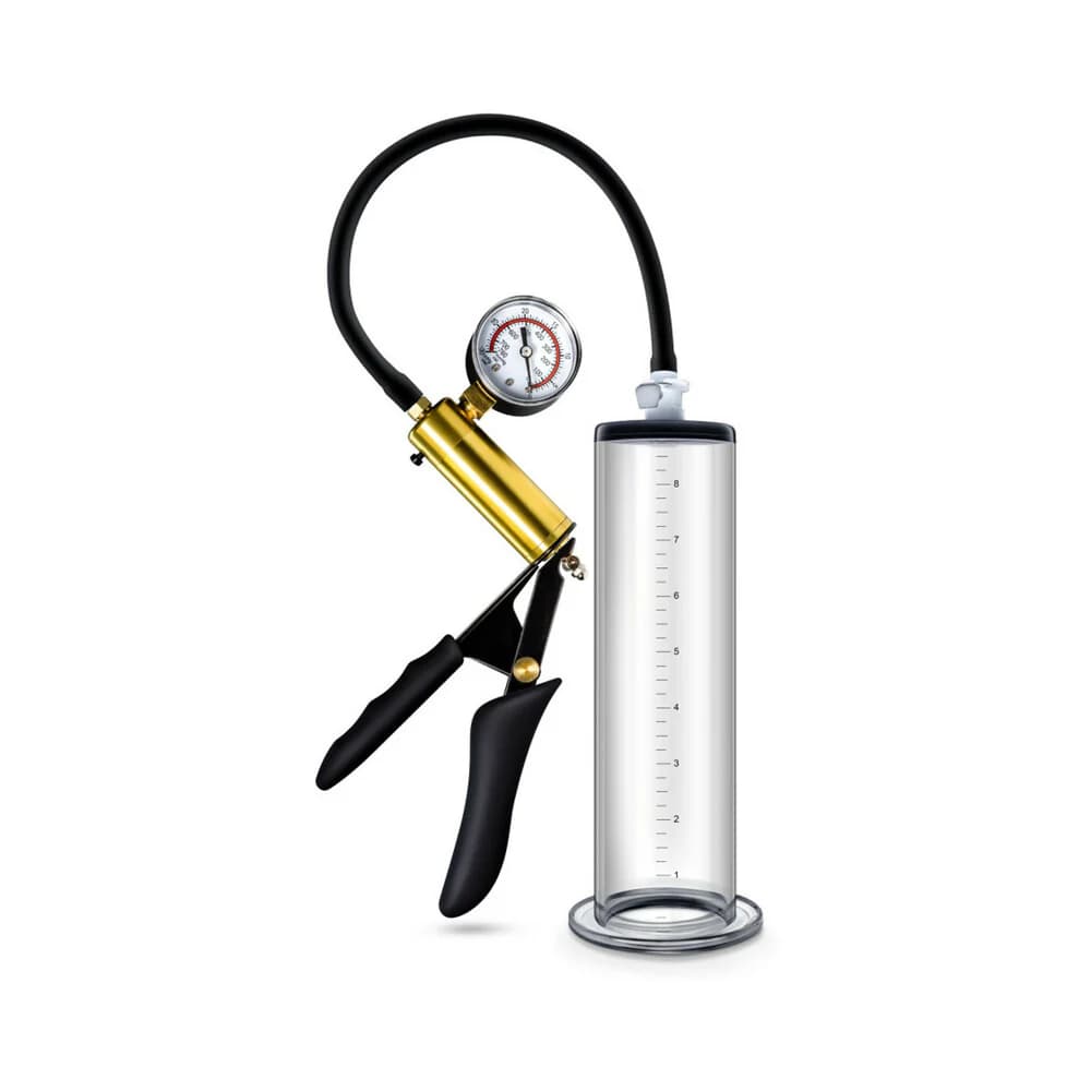 Performance VX6 Vacuum Penis Pump with Brass Pistol & Pressure Gauge Clear thumbnail