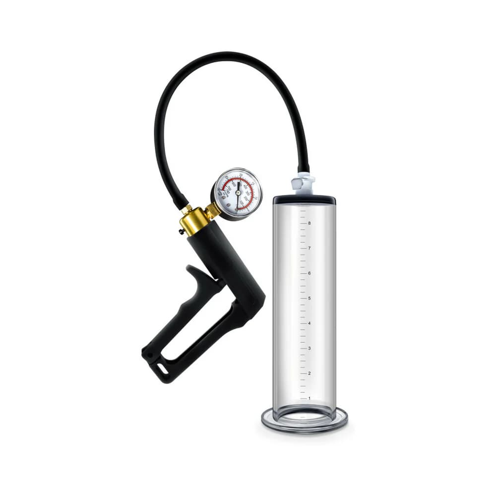 Performance VX7 Vacuum Penis Pump with Brass Trigger & Pressure Gauge Clear thumbnail