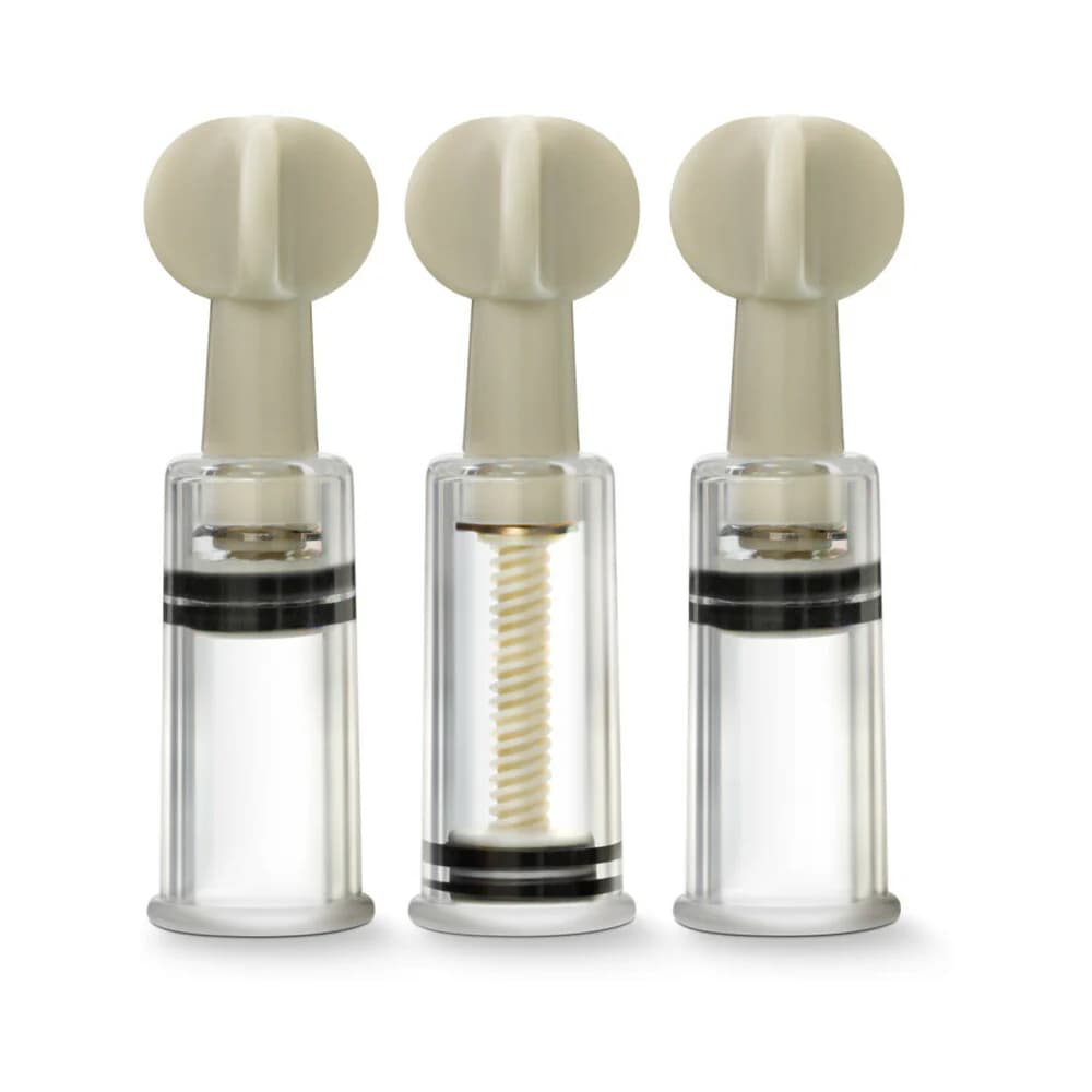 Temptasia Clit and Nipple Twist Suckers 3-Piece Set Clear thumbnail