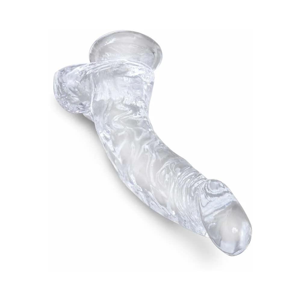 King Cock Clear 7.5 in. Cock With Balls Realistic Suction Cup Dildo thumbnail