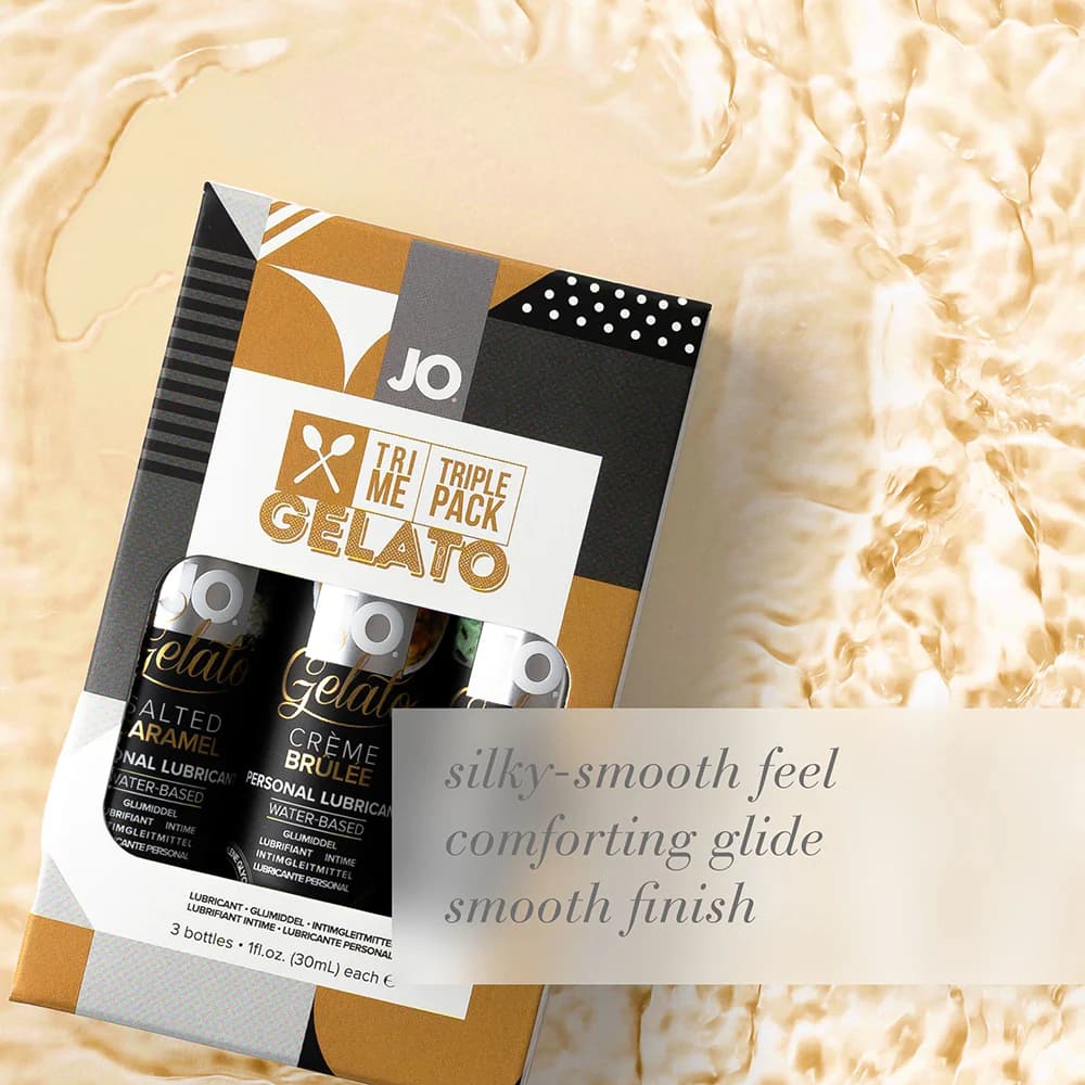 JO Tri Me Triple Pack Gelato Flavored Water-Based Lubricant 3-Pack thumbnail
