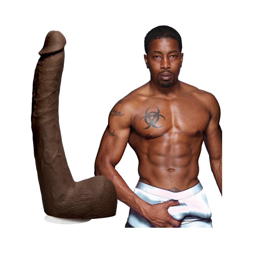 Signature Cocks Isiah Maxwell 10 Inch ULTRASKYN Cock Chocolate thumbnail