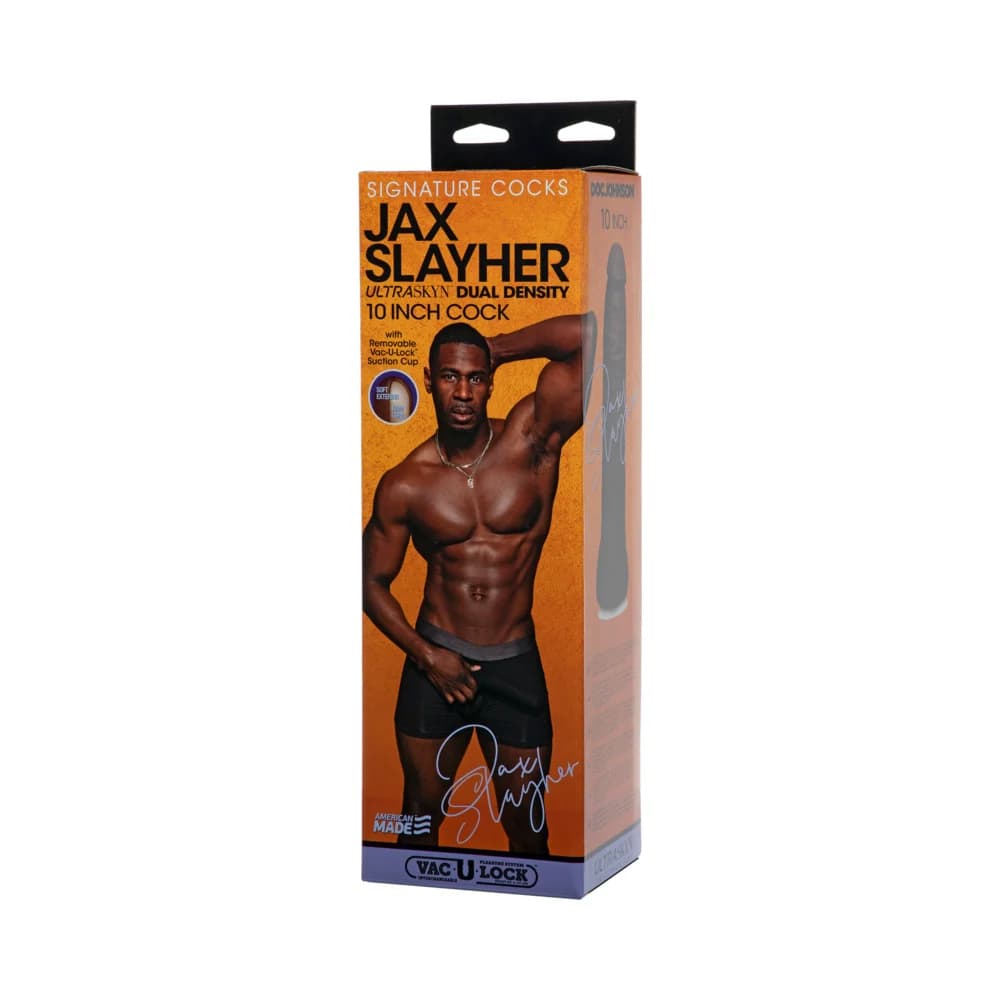 Signature Cocks Jax Slayher 10 Inch ULTRASKYN Cock with Removable Vac-U-Lock Suction Cup Chocolate thumbnail 6