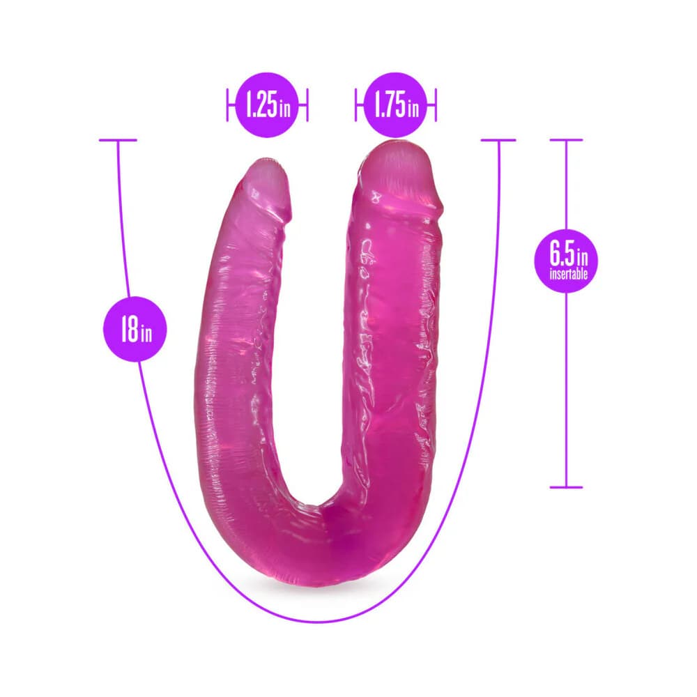 B Yours Double Headed Dildo 18 in. Pink thumbnail