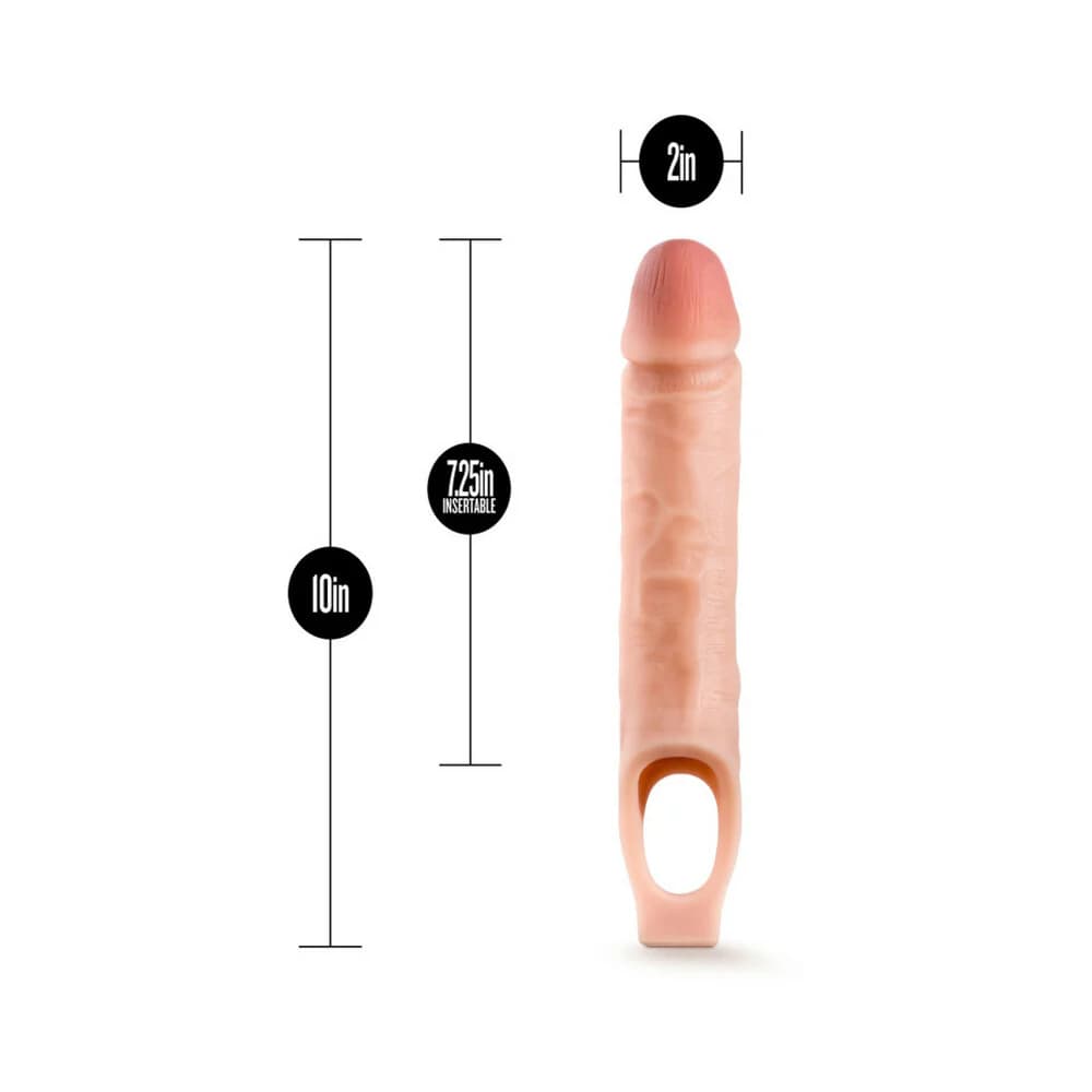 Performance 10 in. Cock Sheath Penis Extender Sling Beige thumbnail