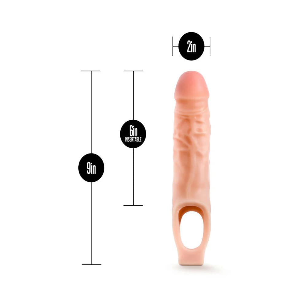 Performance 9 in. Cock Sheath Penis Extender Sling Beige thumbnail