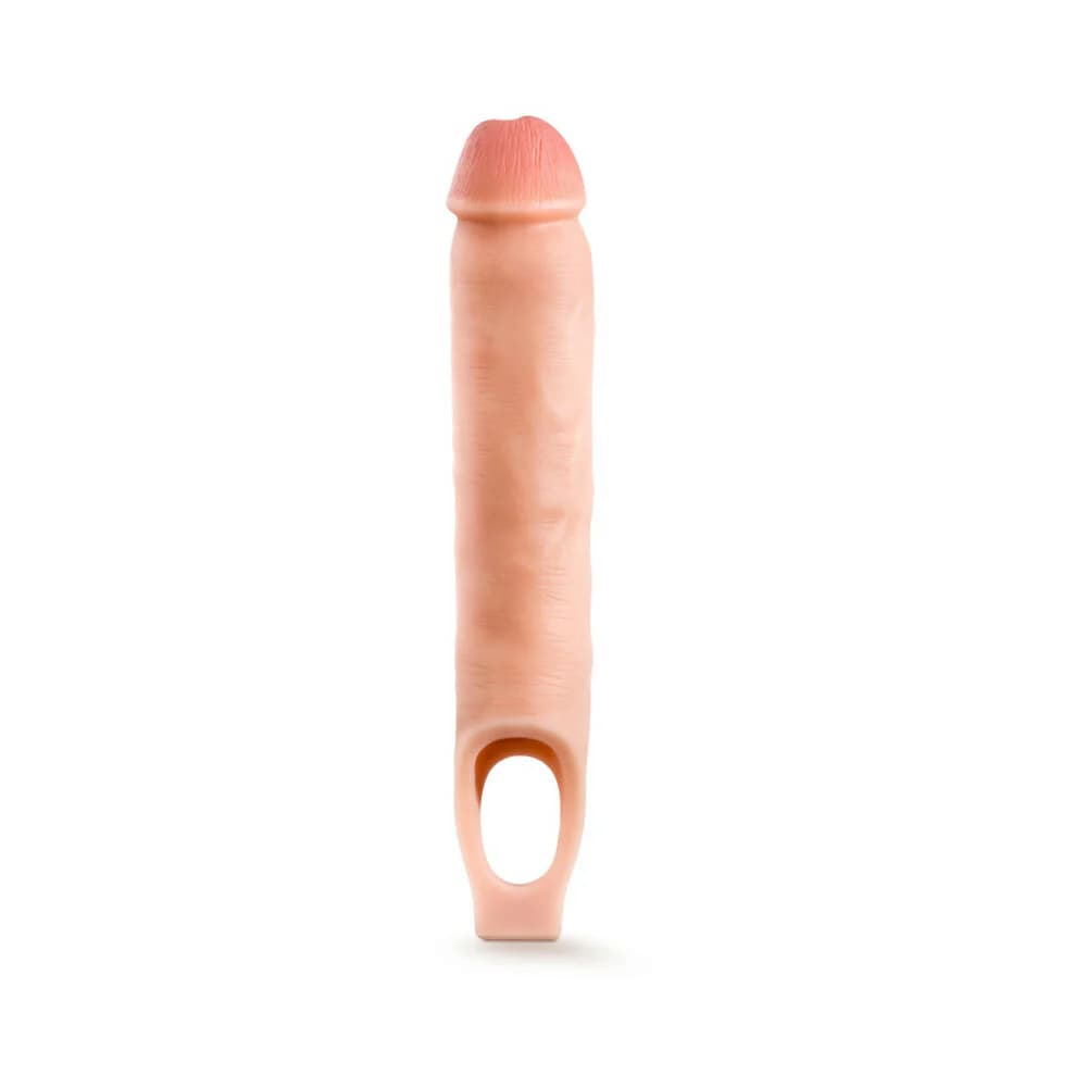 Performance Plus 11.5 in. Silicone Cock Sheath Penis Extender Sling Beige thumbnail