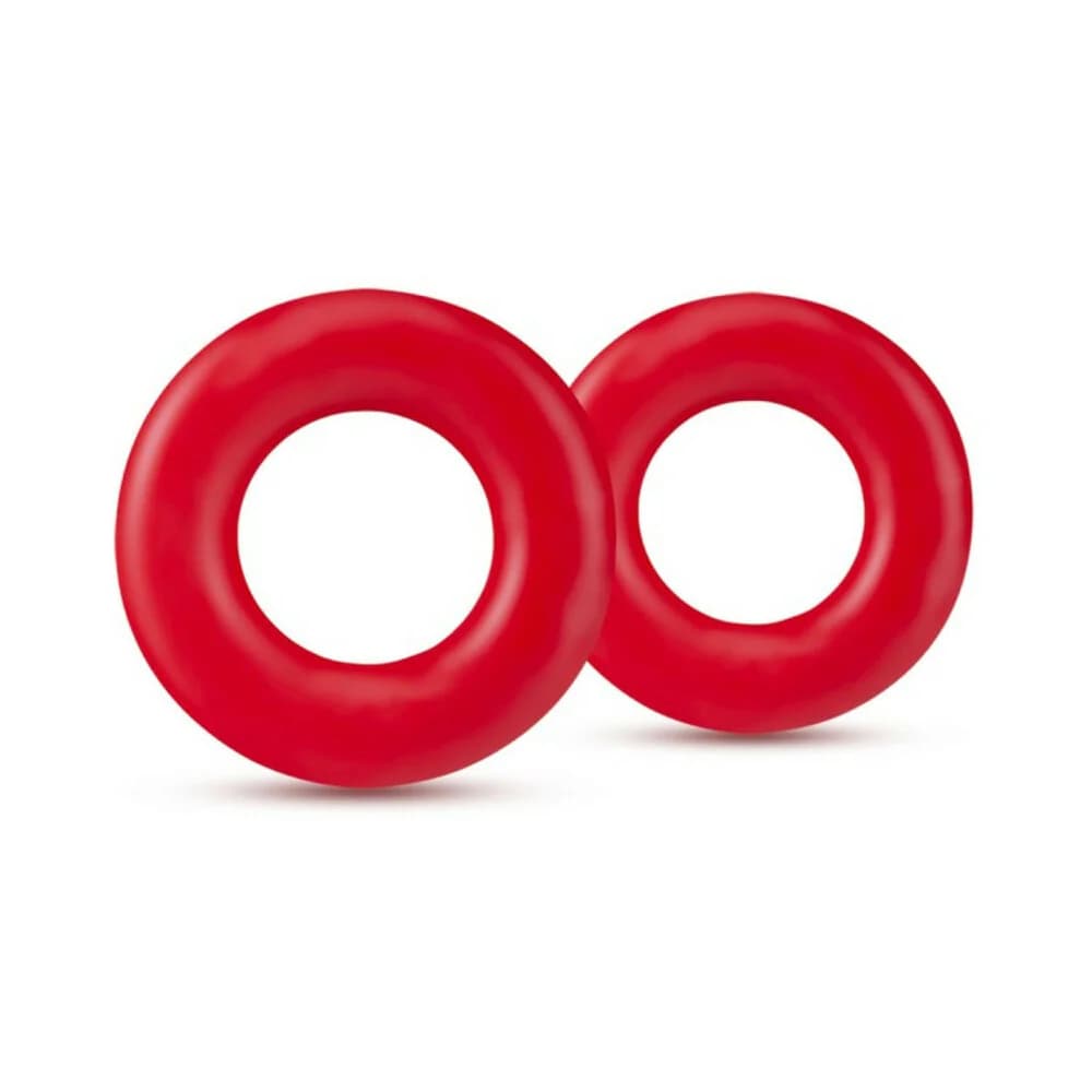 Stay Hard Donut Rings Cockring 2-Pack Red thumbnail