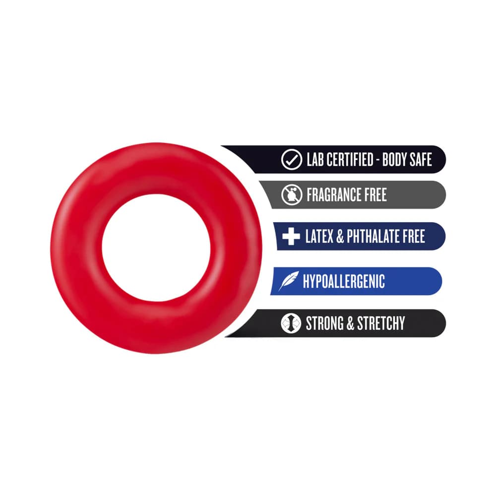 Stay Hard Donut Rings Cockring 2-Pack Red thumbnail