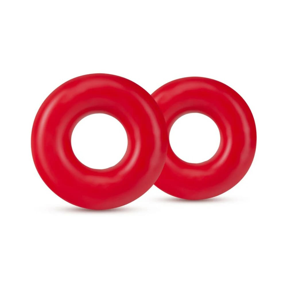 Stay Hard Donut Rings Oversized Cockring 2-Pack Red thumbnail