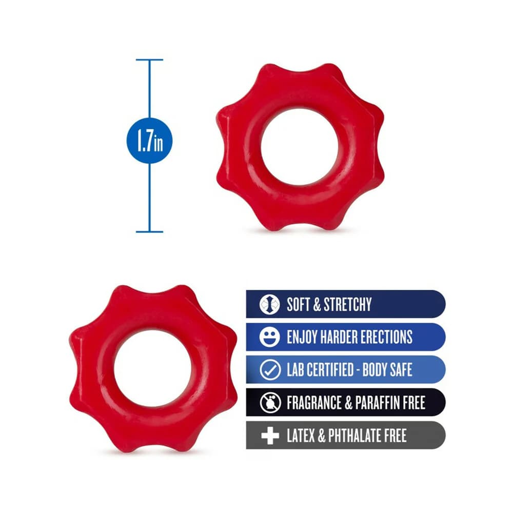 Stay Hard Nutz Cockring 2-Pack Red thumbnail