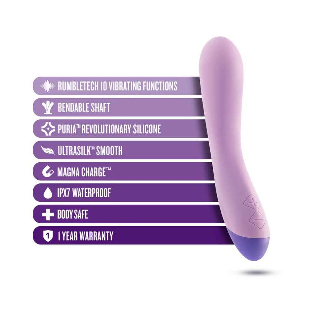 Wellness G Curve Rechargeable Silicone G-Spot Vibrator Purple thumbnail