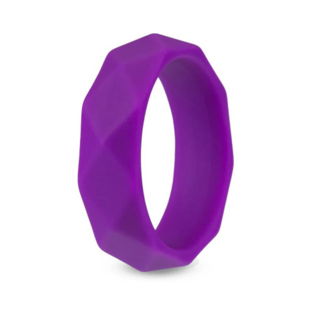 Wellness Geo Silicone Cockring Purple thumbnail