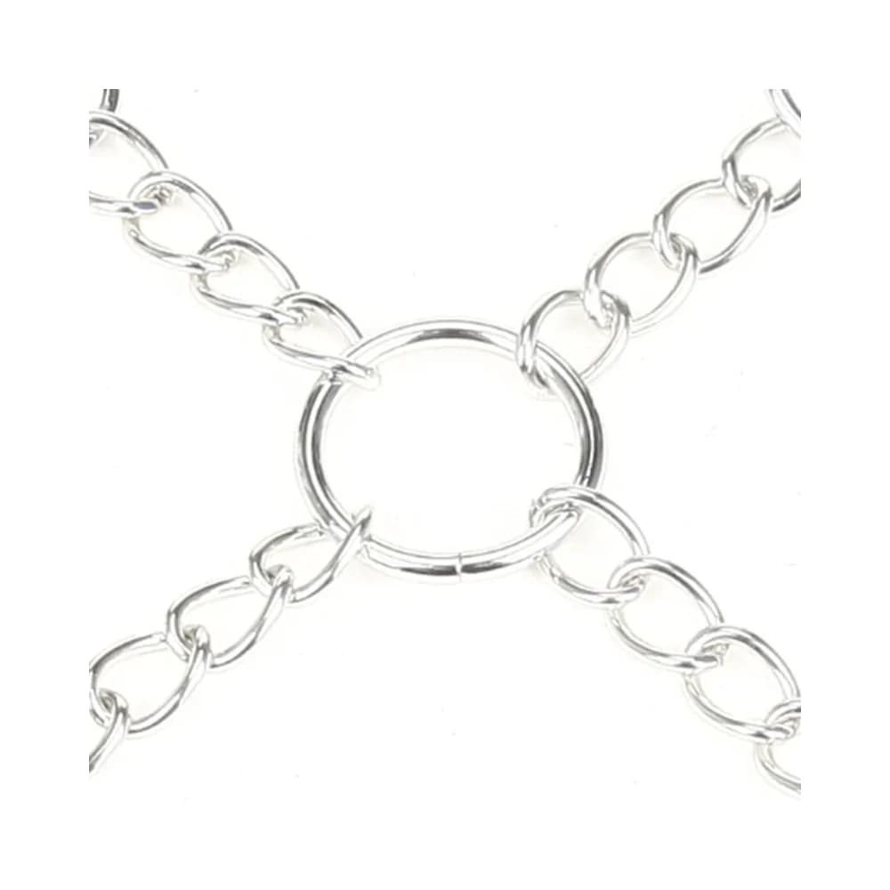 Lux Fetish Deluxe Chain Hog Tie with 4-Piece Cuff Set thumbnail