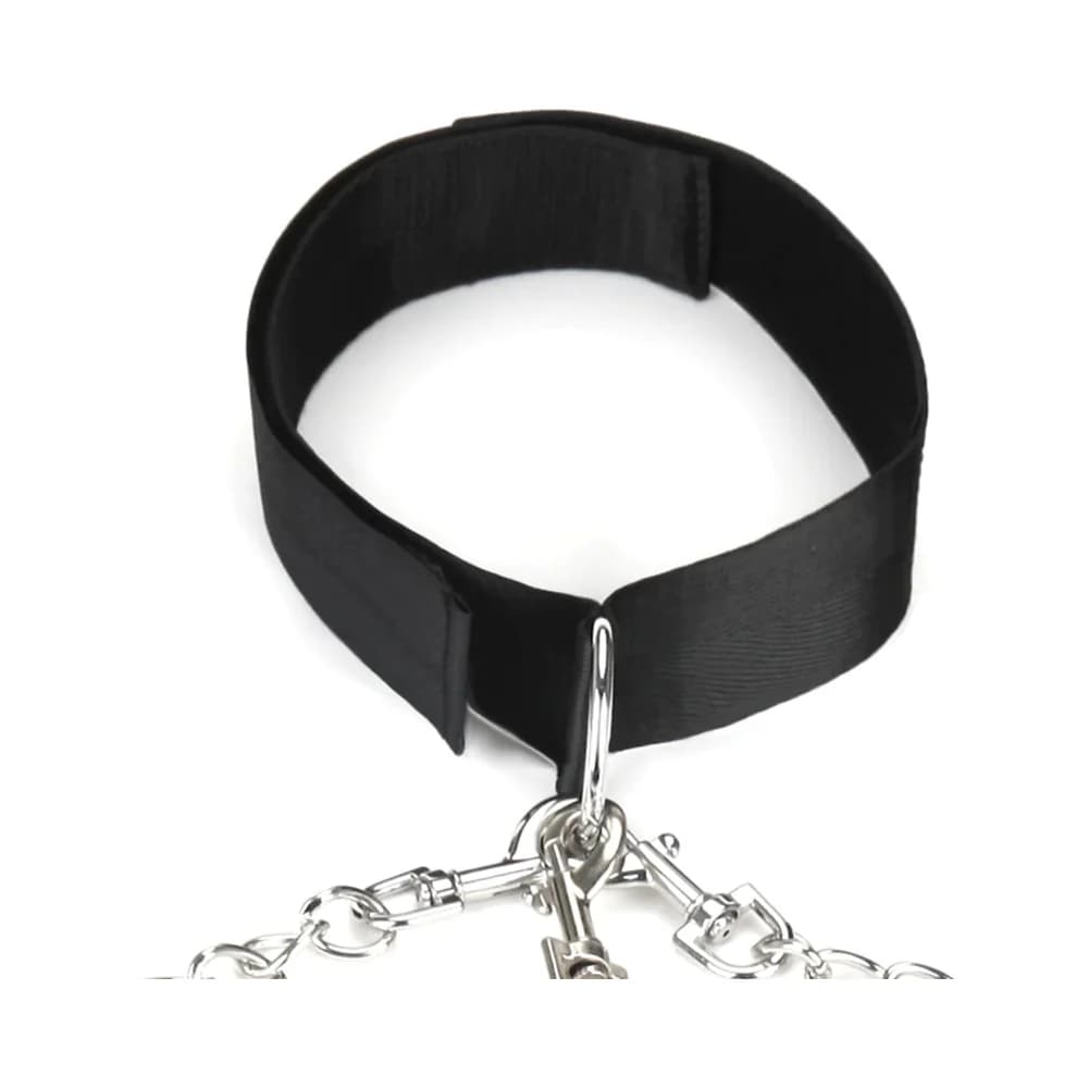 Lux Fetish Collar Cuffs & Leash Set thumbnail