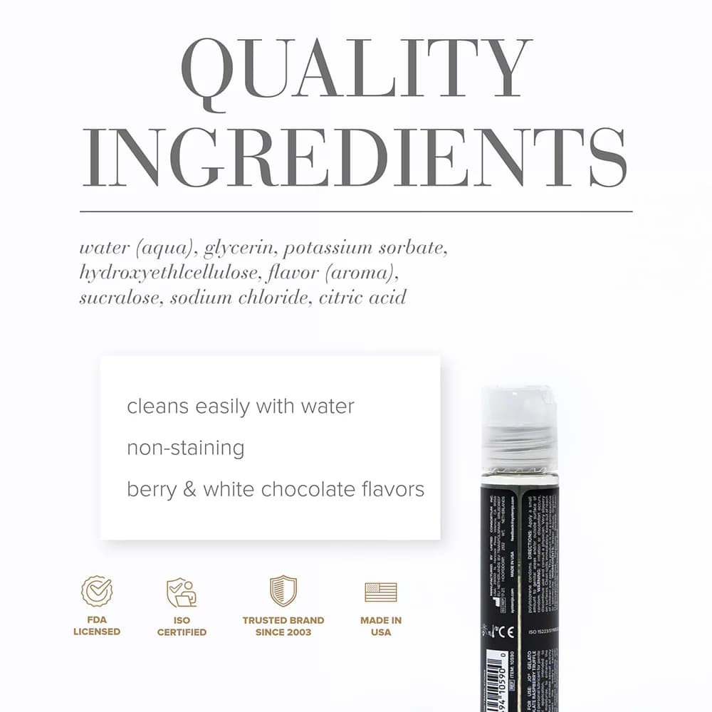 JO Gelato White Chocolate Rasberry Truffle Water-Based Lubricant 1 oz. thumbnail
